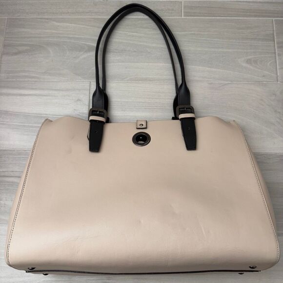 Vittoria Napoli Color-block Tote Bag Leather Made in Italy - Picture 5 of 11